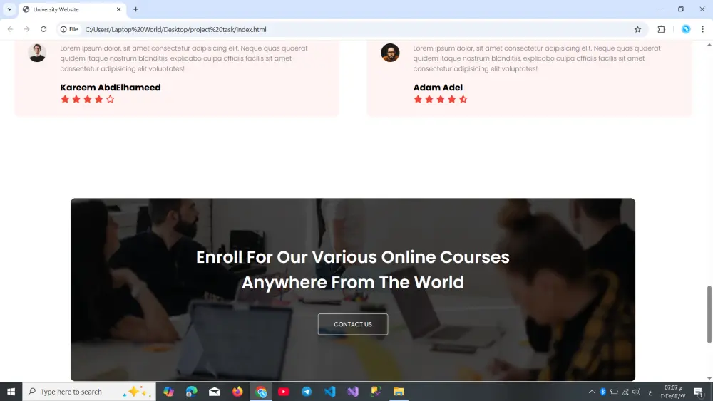 عمل وبرمجة مواقع