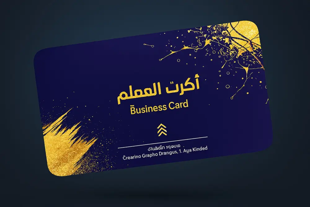 تصميم وجه واحد لبطاقة العمل بأسلوب عصري ومميز