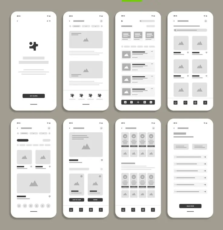 سأصمم لك Wireframe واضح لتطبيقك أو موقعك قبل التطوير