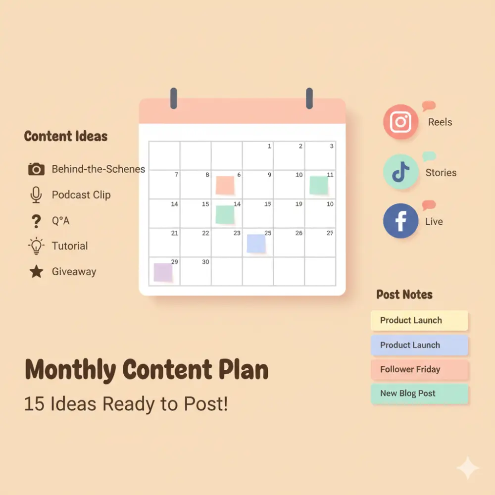 سأصمم لك خطة محتوى شهرية جذابة ومناسبة لمجالك 🎯  💼 المهام الثلاثة: