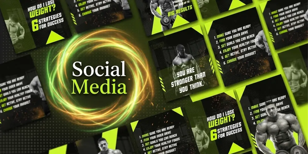 تصميم بوستات سوشيال ميديا احترافية لفيسبوك وانستجرام