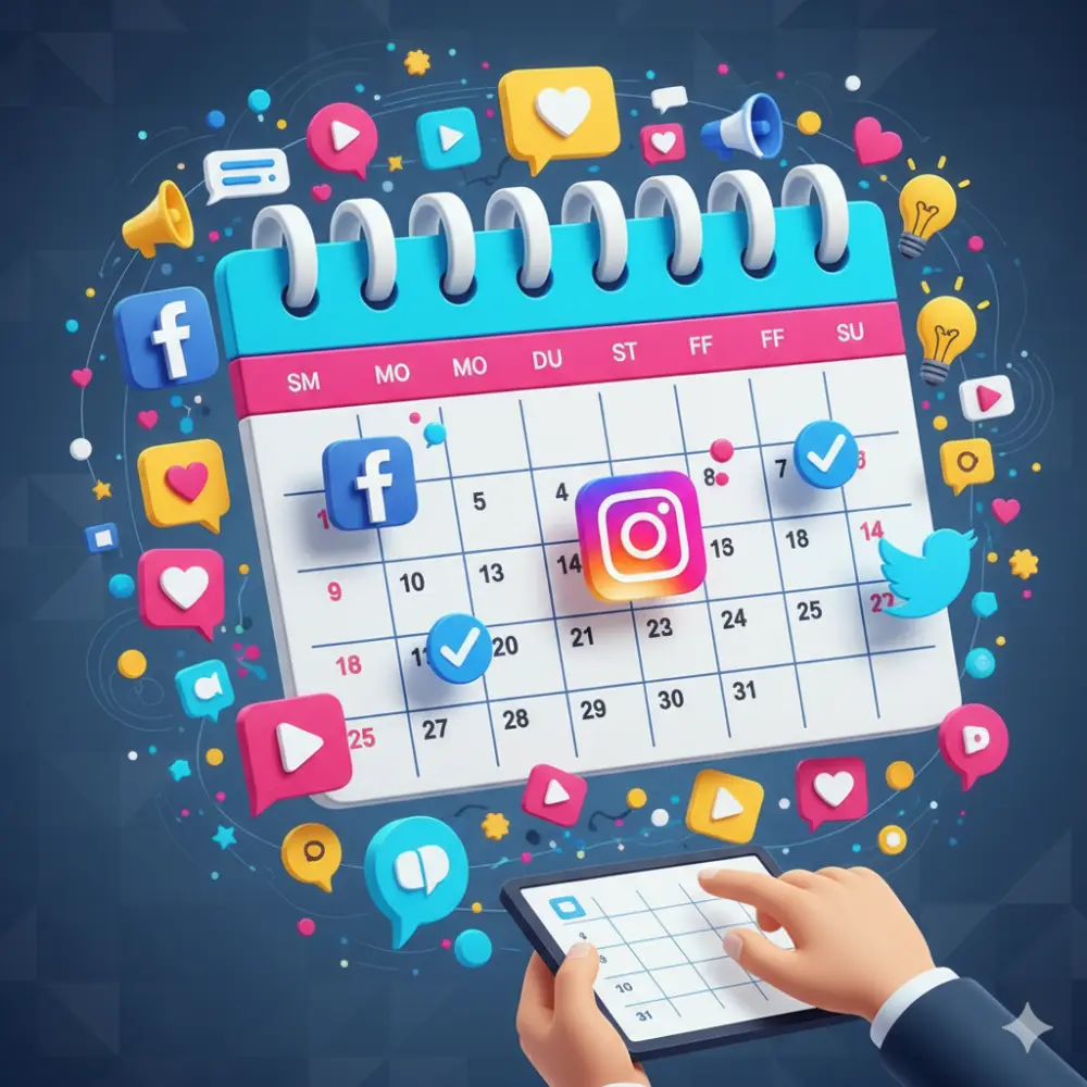 إعداد 15 فكرة ومنشور إبداعي + تقويم محتوى أسبوعي لمنصة تواصل واحدة