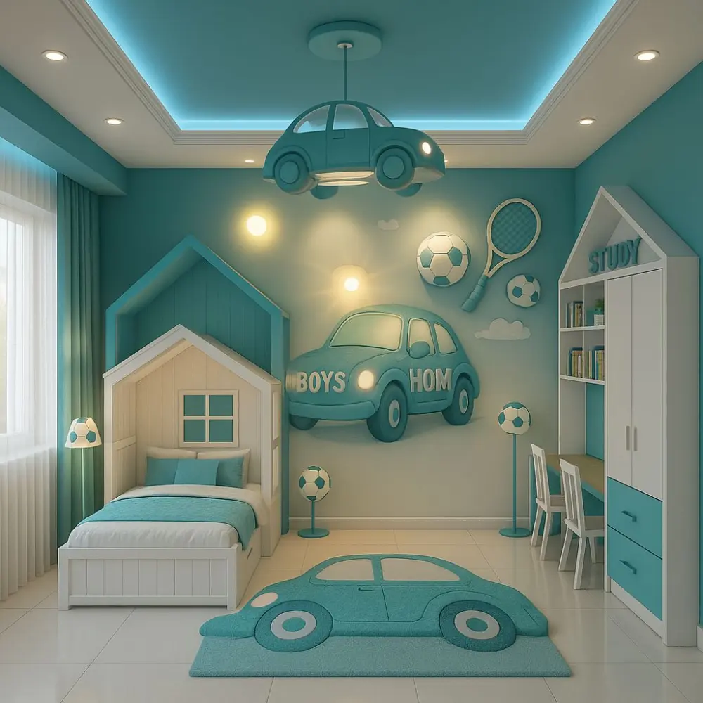 تصميم ديكور داخلي واقعي AI بمساحات وأحدث صيحات عصرية دقيقة ومفصلة