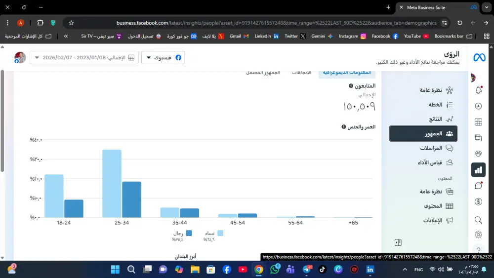 ادارة صفحات الفيسبوك والانستجرام
