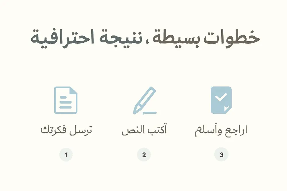 سأقدّم لك محتوى مكتوبًا احترافيًا في مختلف المجالات، بأسلوب جذّاب وواضح، يناسب جمهورك المستهدف ويُعبّر عن فكرتك بدقّة. أكتب كل أنواع المحتوى بأسلوب بشري طبيعي يضمن تفاعل القارئ ويترك انطباعًا قويًا عنك أو عن مشروعك.