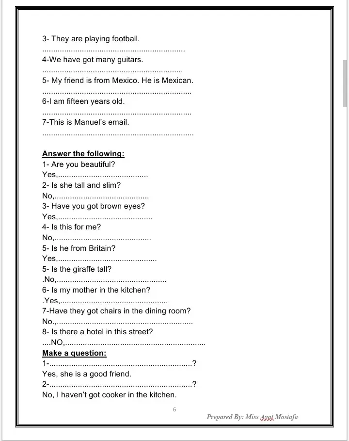 كتابة ملزمة خاصة بالمادة العلمية للغة الإنجليزية