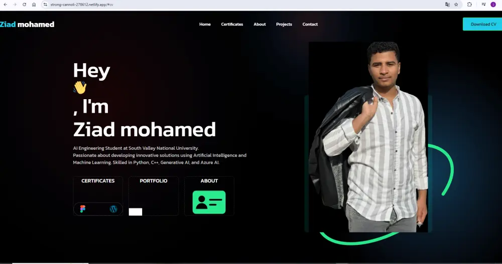 تصميم موقع شخصي احترافي يعرض سيرتك وأعمالك