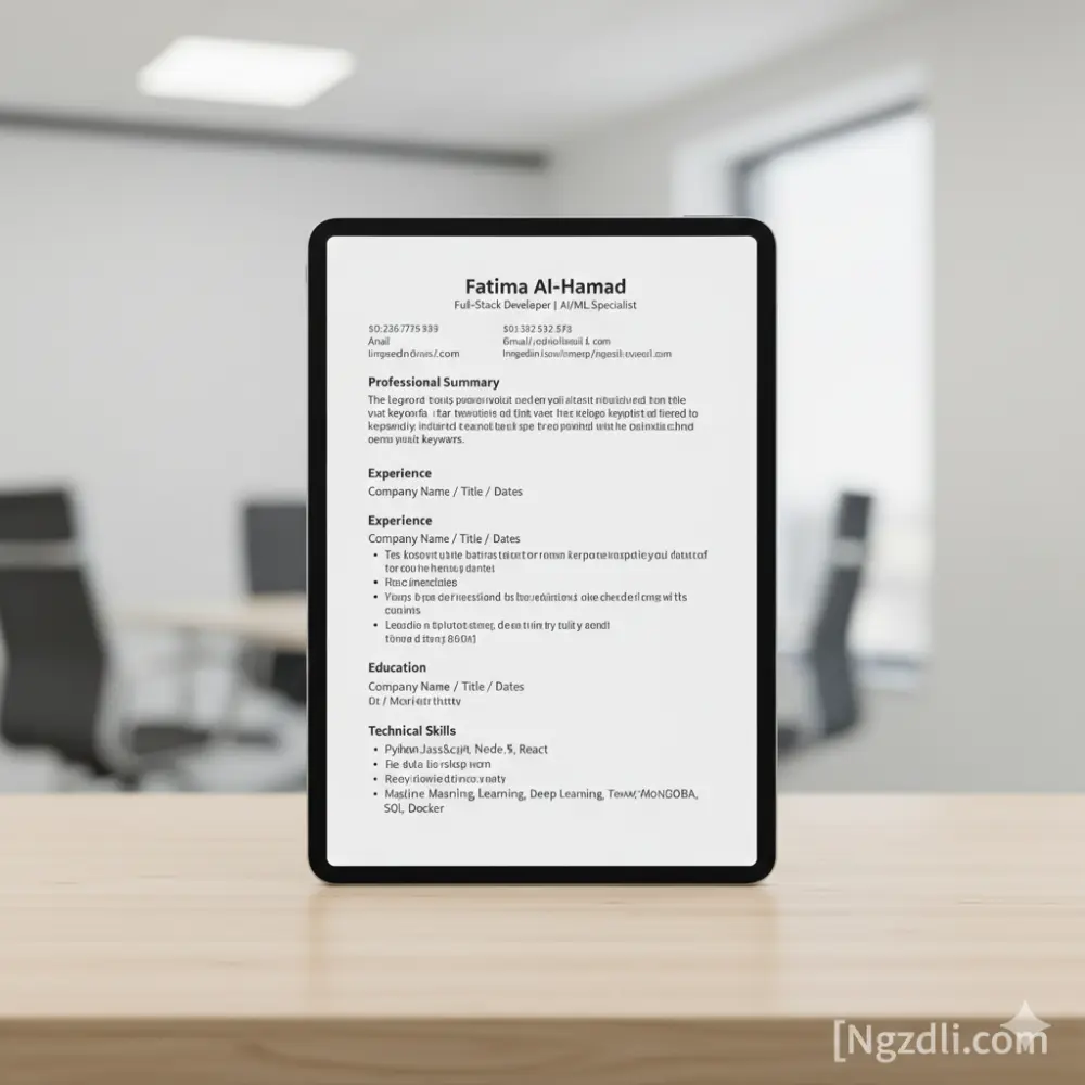 كتابة CV احترافي