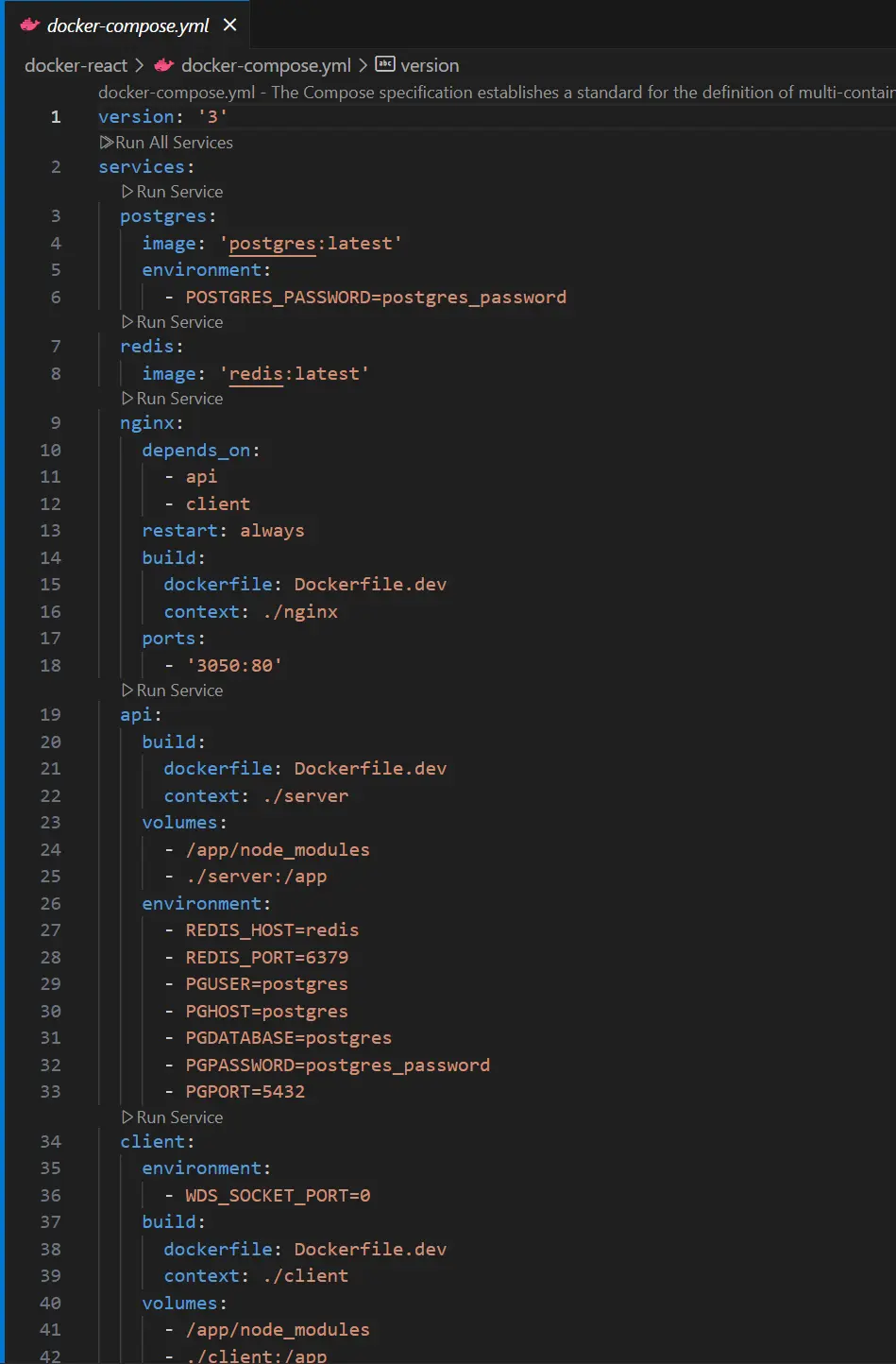 setting up a simple Docker environment