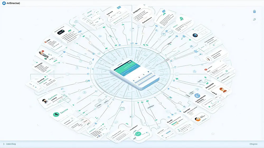إنشاء User Flow احترافي لتجربة مستخدم سلسة وواضحة لتطبيق (7 صفحات)