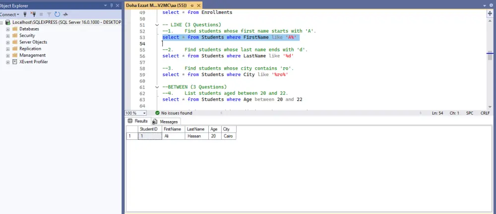 كتابة وتصميم استعلامات SQL متقدمة