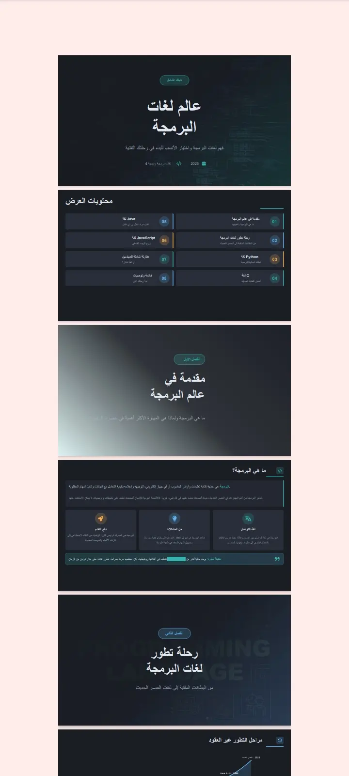 تصميم عروض تقديمية احترافية بوربوينت وتنسيق ملفات وورد واكسل