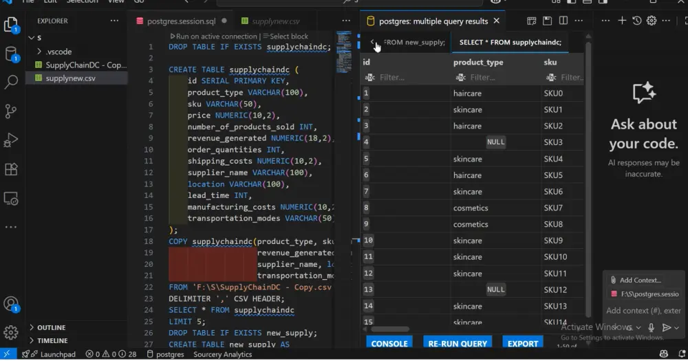 تنظيف البيانات وتحضيرها للتحليل (Data Cleaning & Preparation)