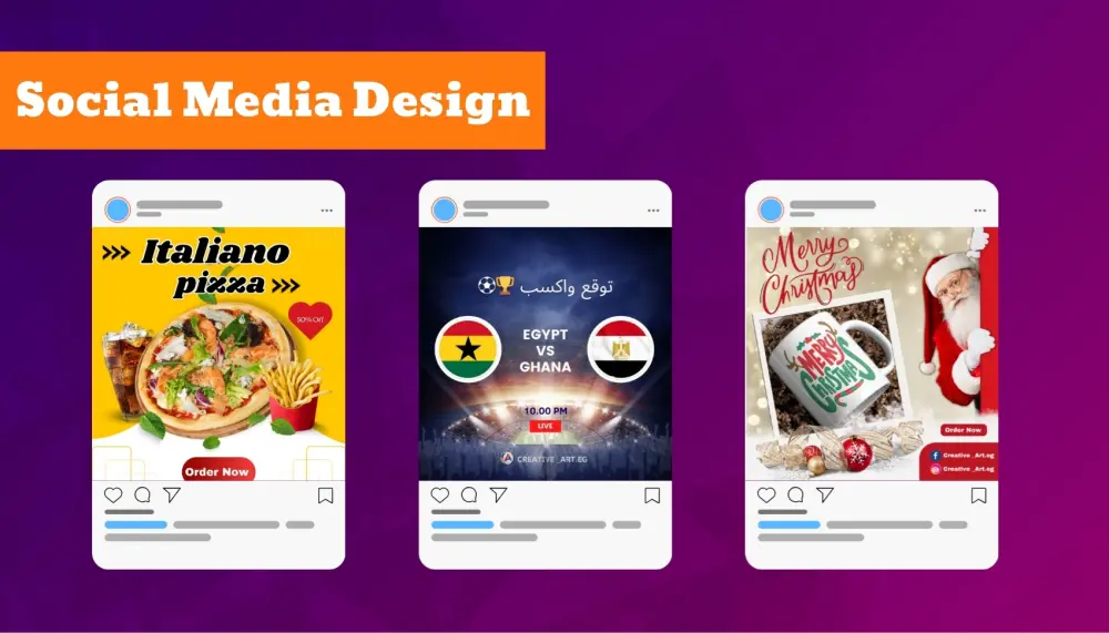 عمل بوست احترافي للسوشيال ميديا لمناصات التواصل الاجتماعي المختلفة مقابل