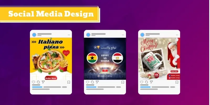 عمل بوست احترافي للسوشيال ميديا لمناصات التواصل الاجتماعي المختلفة مقابل