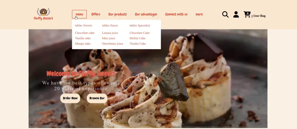 تصميم واجهات مواقع احترافية HTML وCSS وJavaScript