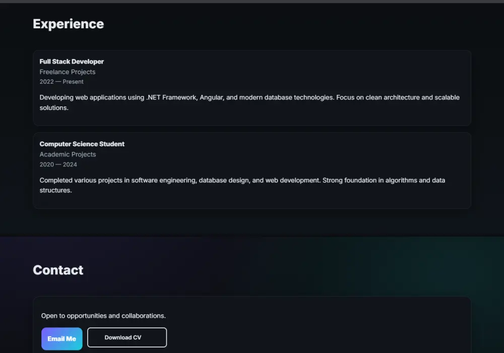 تصميم بورتفوليو شخصي باستخدام HTML ,CSS,JavaScript,Bootstrap