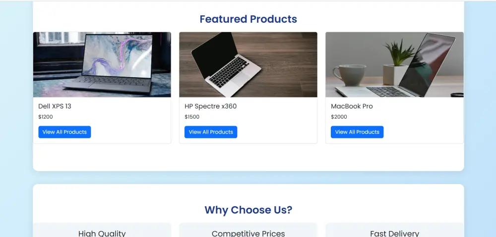 سأقوم بإنشاء متجر إلكتروني متكامل لمنتجاتك باستخدام HTML, CSS,JS,bootsrab