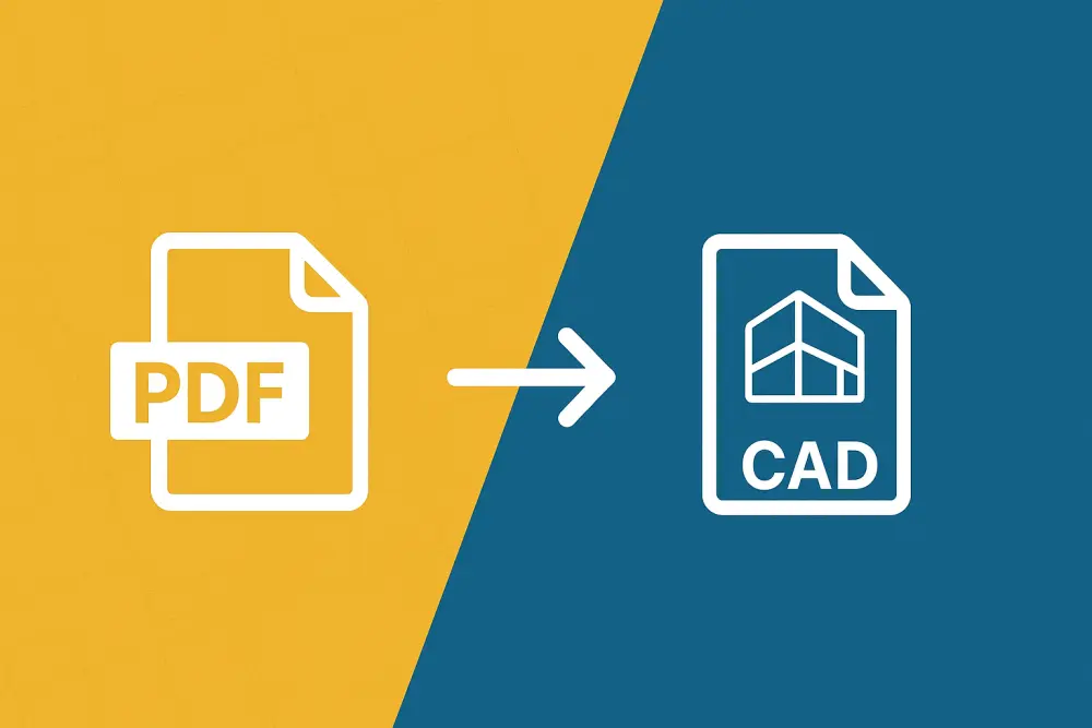 تحويل ملف PDF إلى ملف CAD (.dwg أو .dxf) بدقة عالية