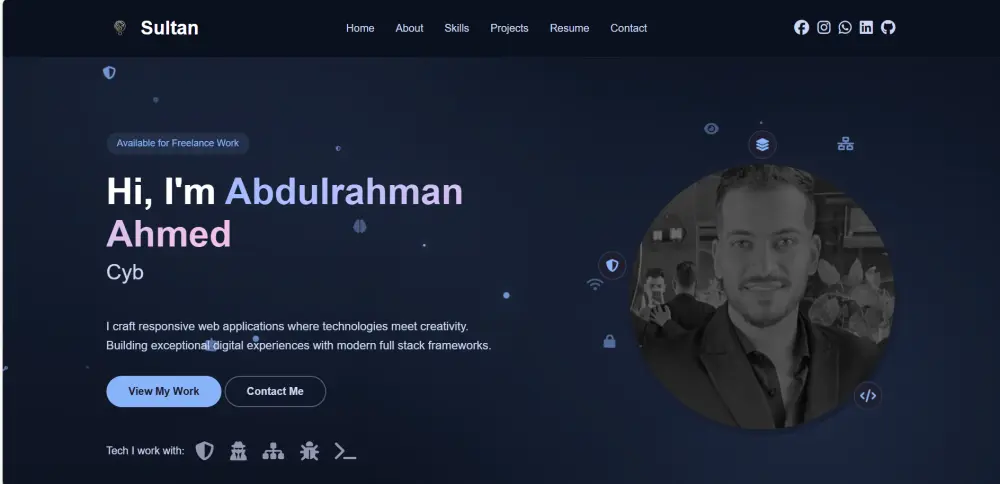 تصميم موقع بورتفوليو شخصي