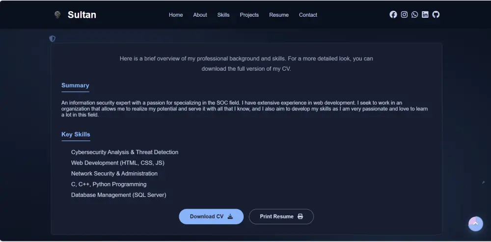 تصميم موقع بورتفوليو شخصي