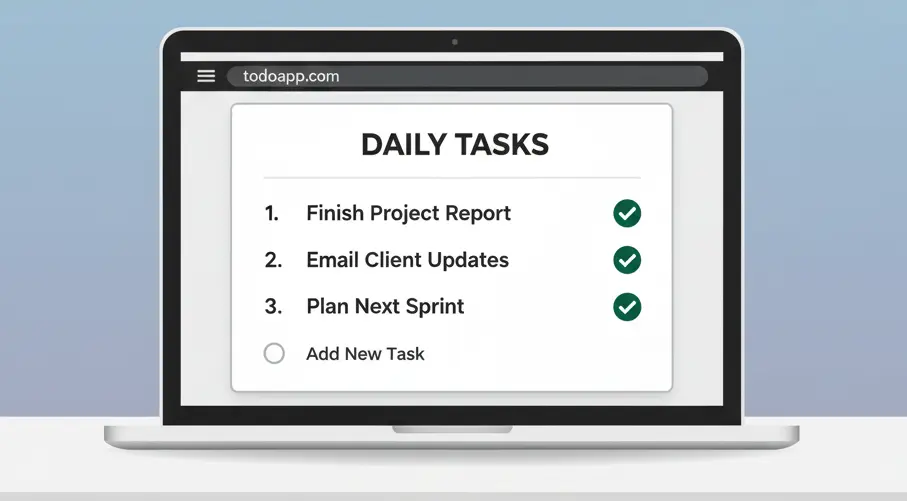 تطوير تطبيق قائمة مهام (To-Do List) تفاعلي باستخدام HTML وCSS وJavaScript
