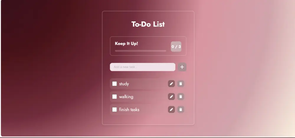 تطوير تطبيق قائمة مهام (To-Do List) تفاعلي باستخدام HTML وCSS وJavaScript
