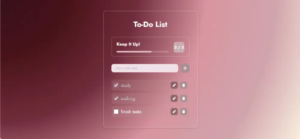 تطوير تطبيق قائمة مهام (To-Do List) تفاعلي باستخدام HTML وCSS وJavaScript