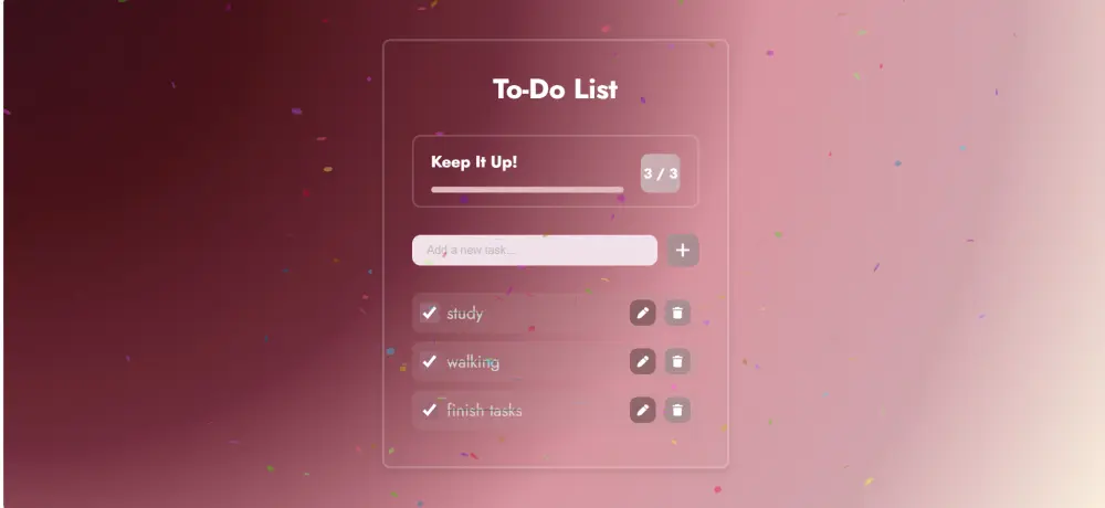 تطوير تطبيق قائمة مهام (To-Do List) تفاعلي باستخدام HTML وCSS وJavaScript