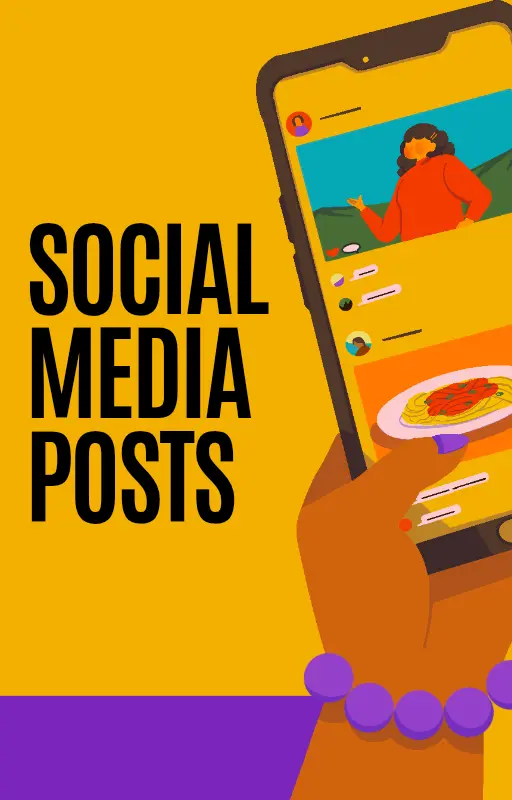 تصميم منشورات سوشيال ميديا احترافية تعبر عن مشروعك