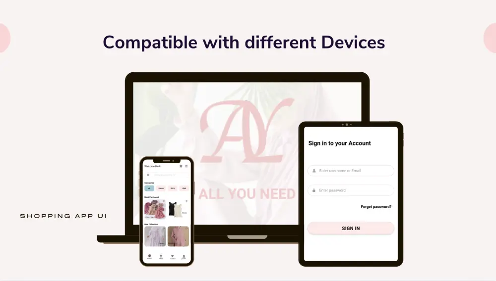 تصميم واجهة مستخدم لتطبيق تسوق UI/UX