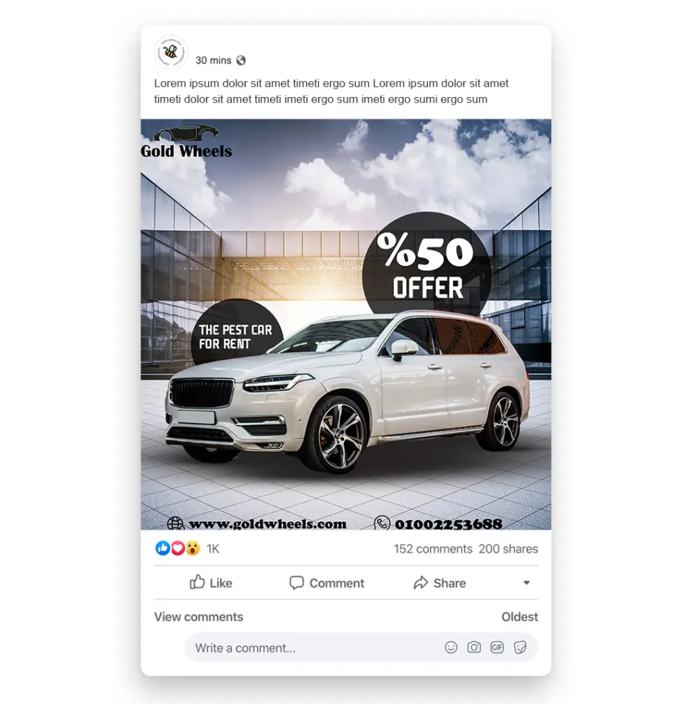 تصميم بوست واحد  سوشيال ميديا بطريقة احترافيه مقابل 5 دولار فقط