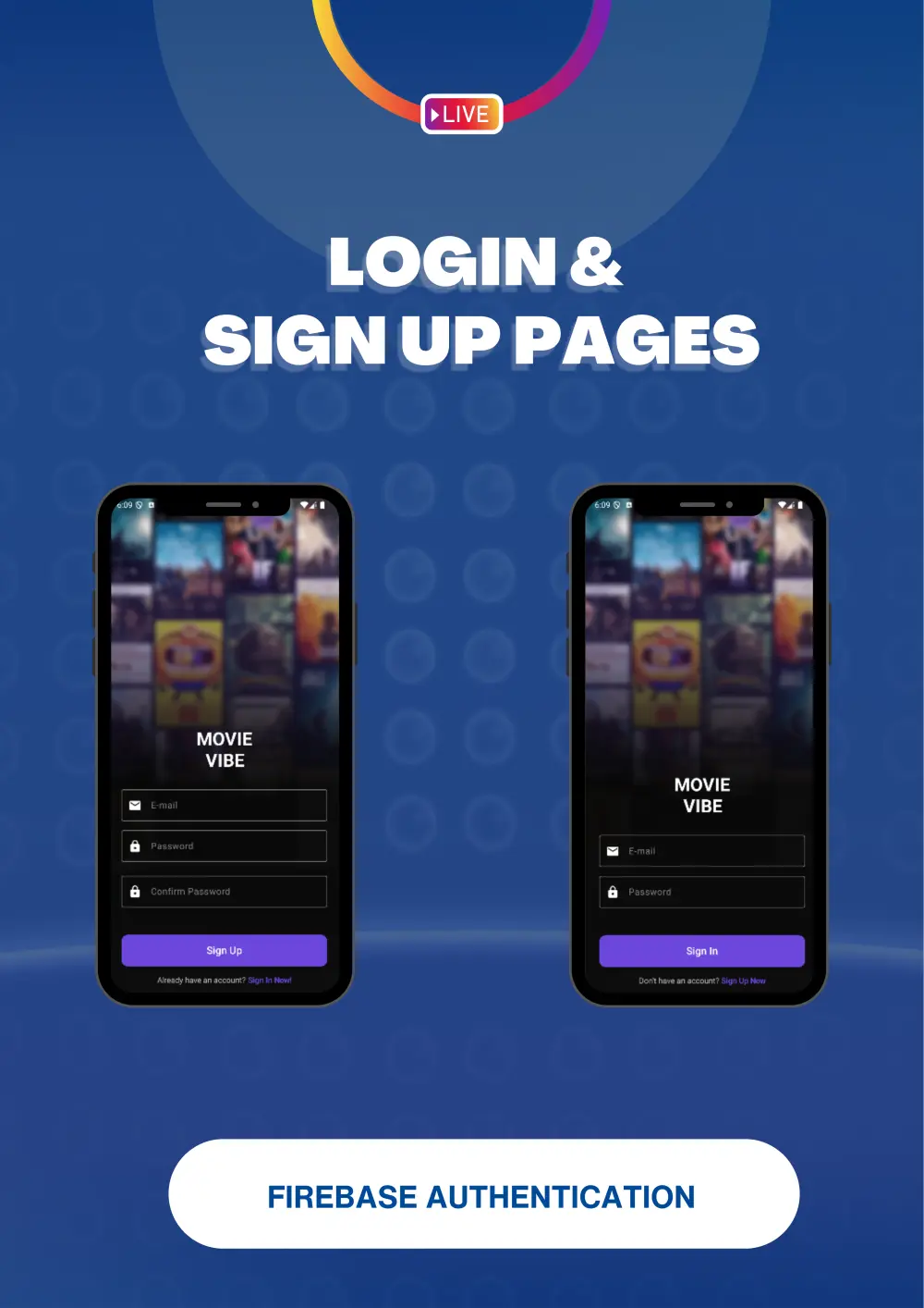 تنفيذ شاشات Login &Signup باحترافية باستخدام Firebase