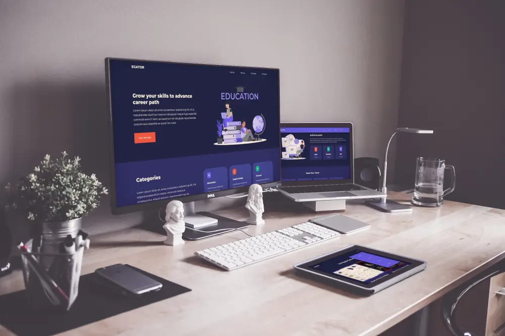 تصميم صفحة ويب احترافية متجاوبة بـ HTML / CSS / JavaScript