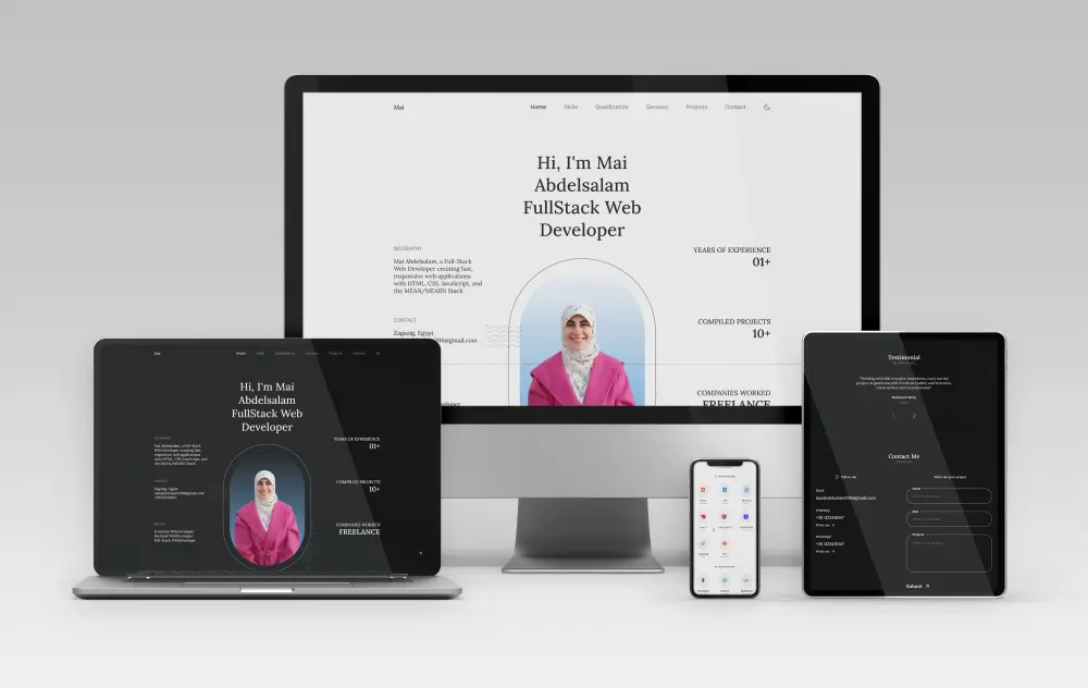 تصميم وتطوير موقع بورتفوليو احترافي متجاوب لعرض أعمالك وخبراتك