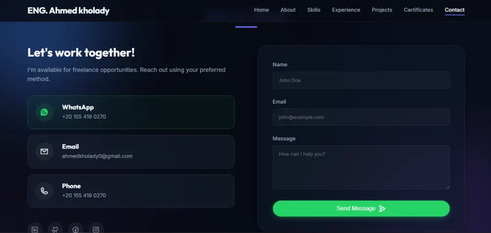 إنشاء موقع شخصي احترافي يعرض مهاراتك وأعمالك باحتراف
