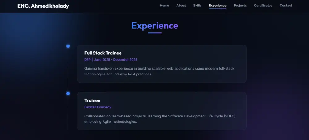 إنشاء موقع شخصي احترافي يعرض مهاراتك وأعمالك باحتراف