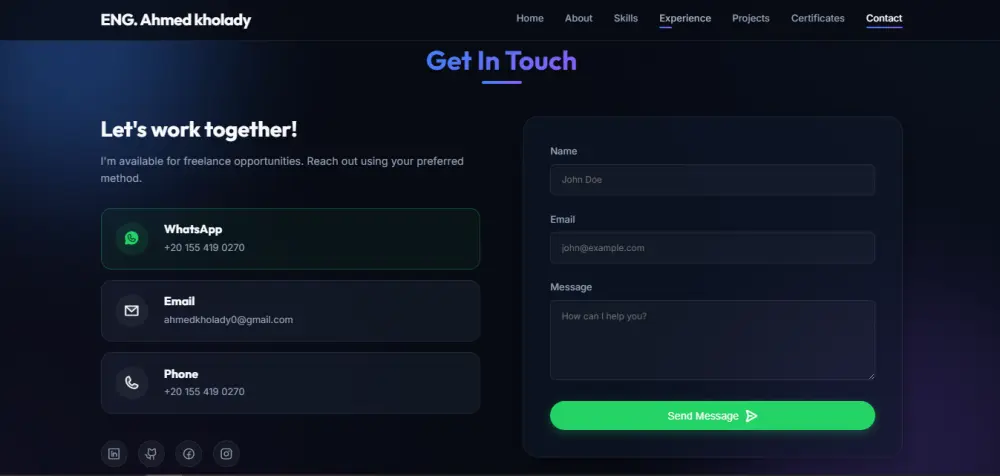 إنشاء موقع شخصي احترافي يعرض مهاراتك وأعمالك باحتراف