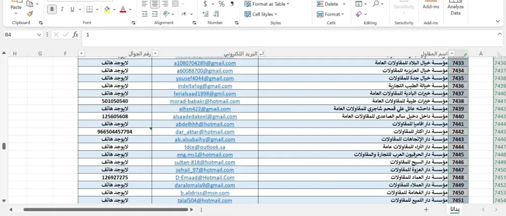 استخراج البيانات من مواقع الانترنت آليا