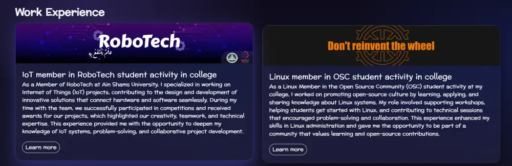 إنشاء موقع شخصى تعريفى Portfolio