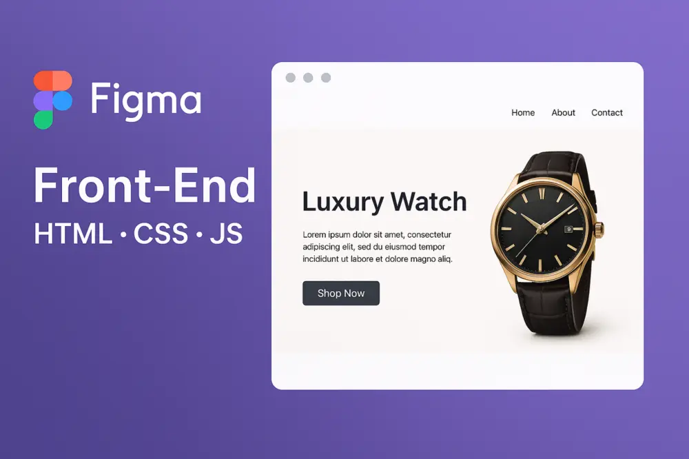 تصميم واجهات متجر ساعات عصرية باستخدام Figma و HTML/CSS/JS