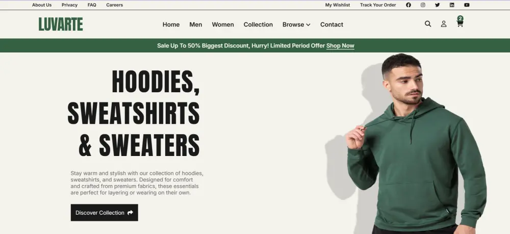 تنفيذ تصميم موقع واجهة أمامية