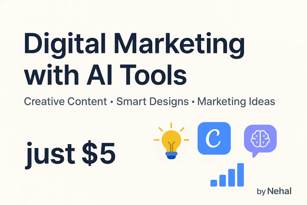 Digital Marketing – تصميم وكتابة محتوى احترافي بـ 5$