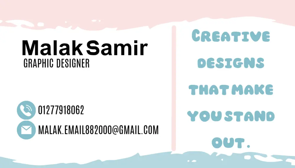 سوف أقدّم لك تصميم كارت عمل (Business Card) احترافي وجاهز للطباعة، بتصميم مميز يعكس هوية مشروعك، وبجودة عالية وصيغ مناسبة للطباعة والاستخدام الرقمي.