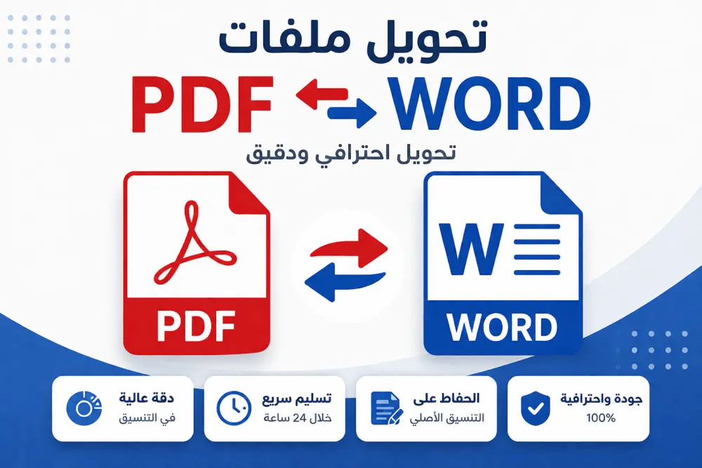 تحويل ملفات PDF إلى Word والعكس باحترافية