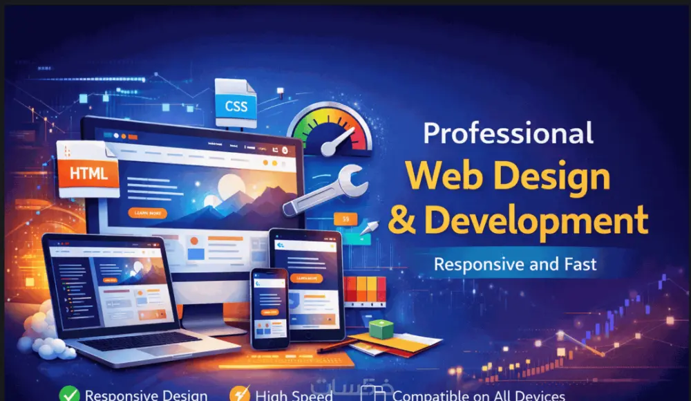 تصميم وبرمجة وتطوير صفحات ومواقع الويب