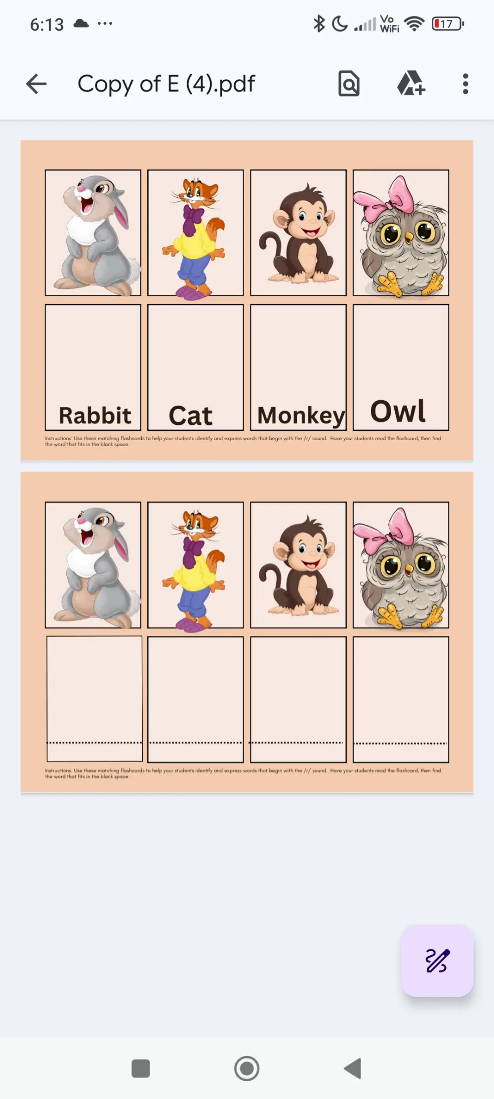 بيع قوالب تعليمية للأطفال متعلقه بالحيوانات لمساعده الطفل على التعلم بشكل اذكى على هيئه منتج رقمي