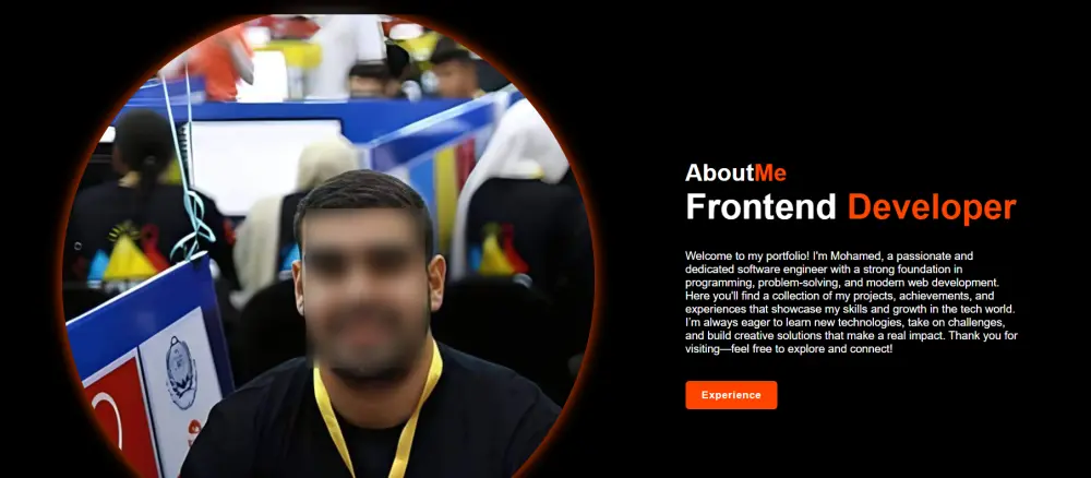تصميم موقع بورتفوليو شخصي احترافي باستخدام HTML وCSS متجاوب لجميع الأجهزة