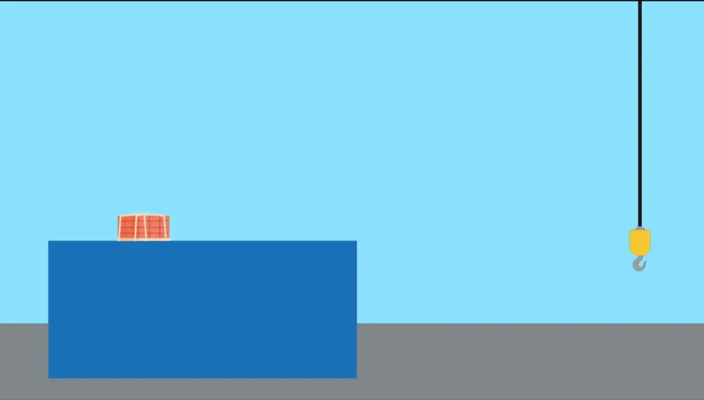 فديو انيميشن تحريك رافعة أو معدات بناء ثنائية الأبعاد