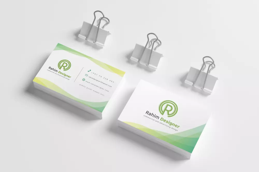 تصميم كرت شخصي(بطاقة اعمال) جاهزة للطباعة- Business card design
